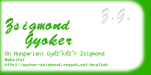 zsigmond gyoker business card